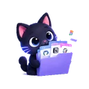 Whiskrs cat keeping your folders in order
